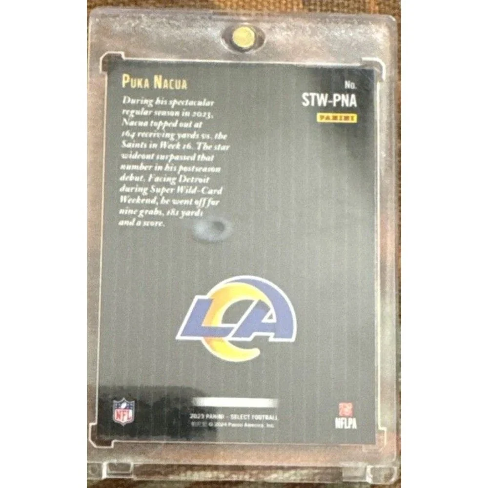 2023 PANINI SELECT NFL #STW-PNA Puka Nacua Rams RC Score Throwback Silver Prizm